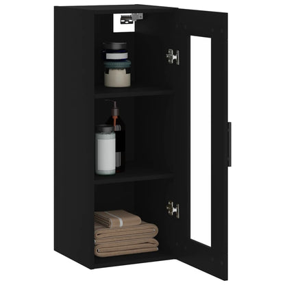 Wandschrank Schwarz 34,5x34x90 cm