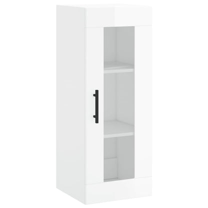 Wandschrank Hochglanz-Weiß 34,5x34x90 cm