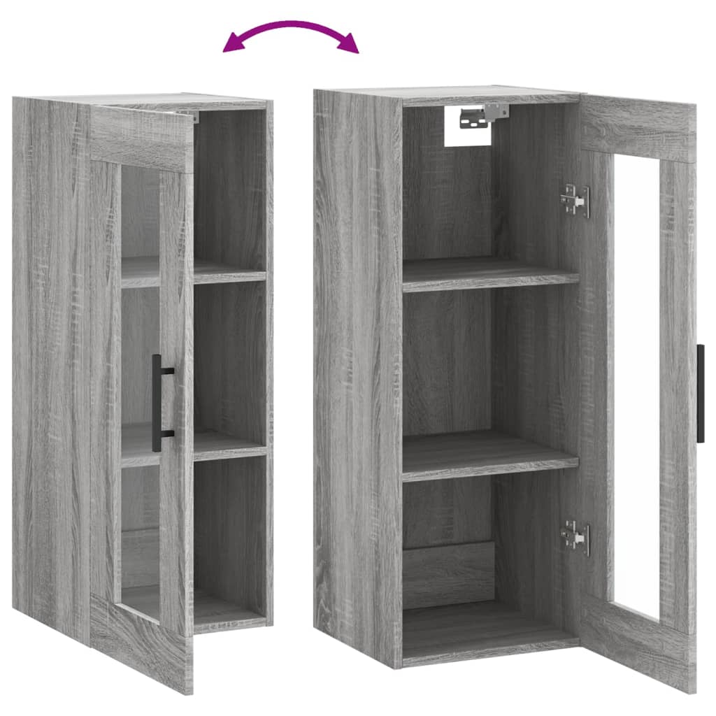 Wandschrank Grau Sonoma 34,5x34x90 cm