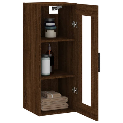 Wandschrank Braun Eichen-Optik 34,5x34x90 cm