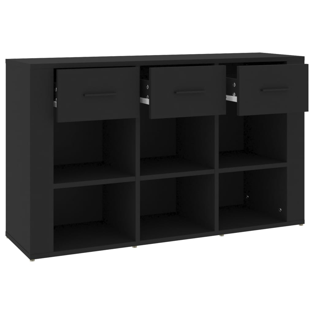 Sideboard Schwarz 100x30x59,5 cm Holzwerkstoff