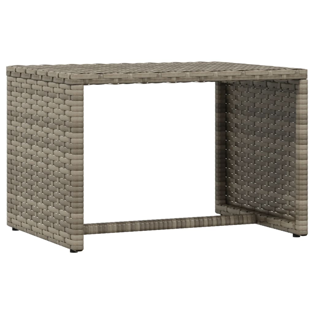 Sonnenliege 1 Stk. mit Tisch Grau Poly Rattan