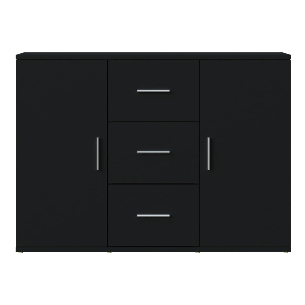 Sideboard Schwarz 91x29,5x65 cm Holzwerkstoff