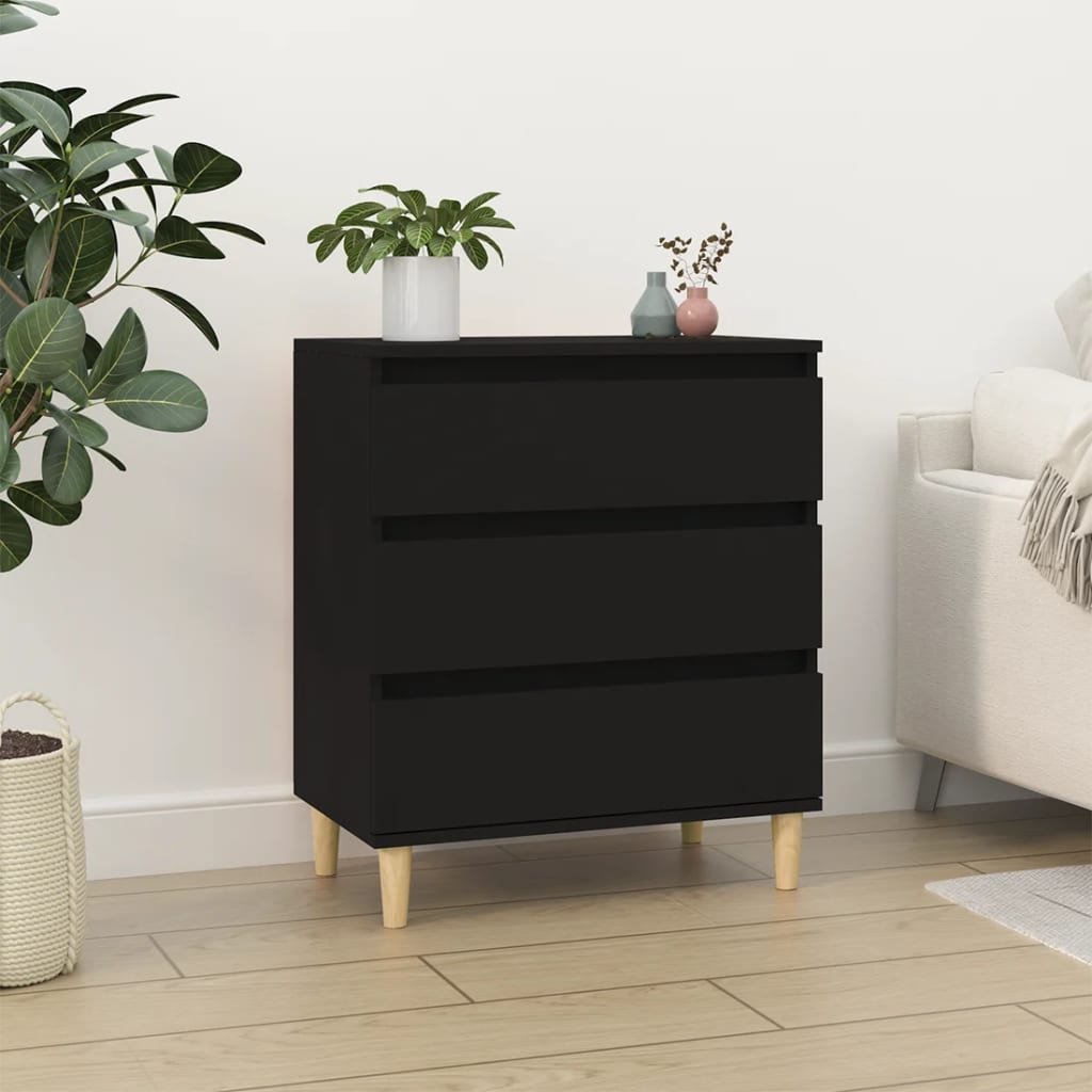 Sideboard Schwarz 60x35x70 cm Holzwerkstoff