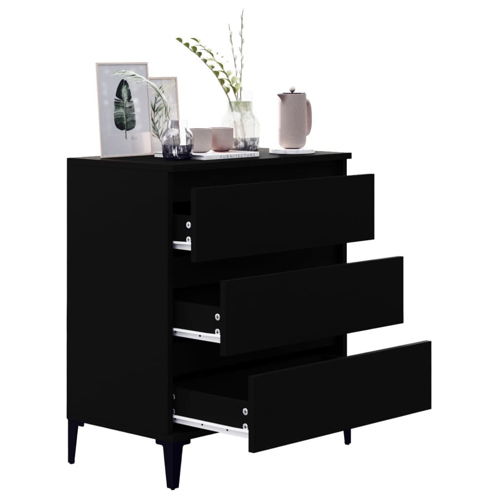 Sideboard Schwarz 60x35x70 cm Holzwerkstoff