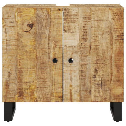 Waschbeckenunterschrank Massivholz Mango und Holzwerkstoff