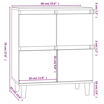 Sideboard Weiß 60x35x70 cm Holzwerkstoff