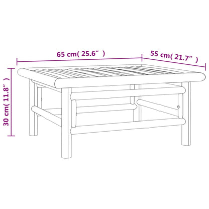 10-tlg. Garten-Lounge-Set mit Grünen Kissen Bambus