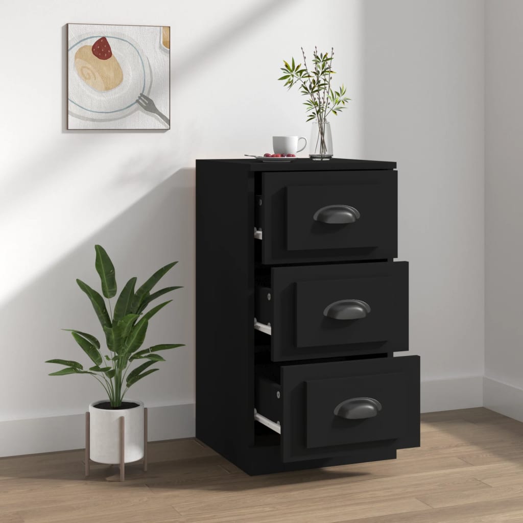 Sideboard Schwarz 36x35,5x67,5 cm Holzwerkstoff