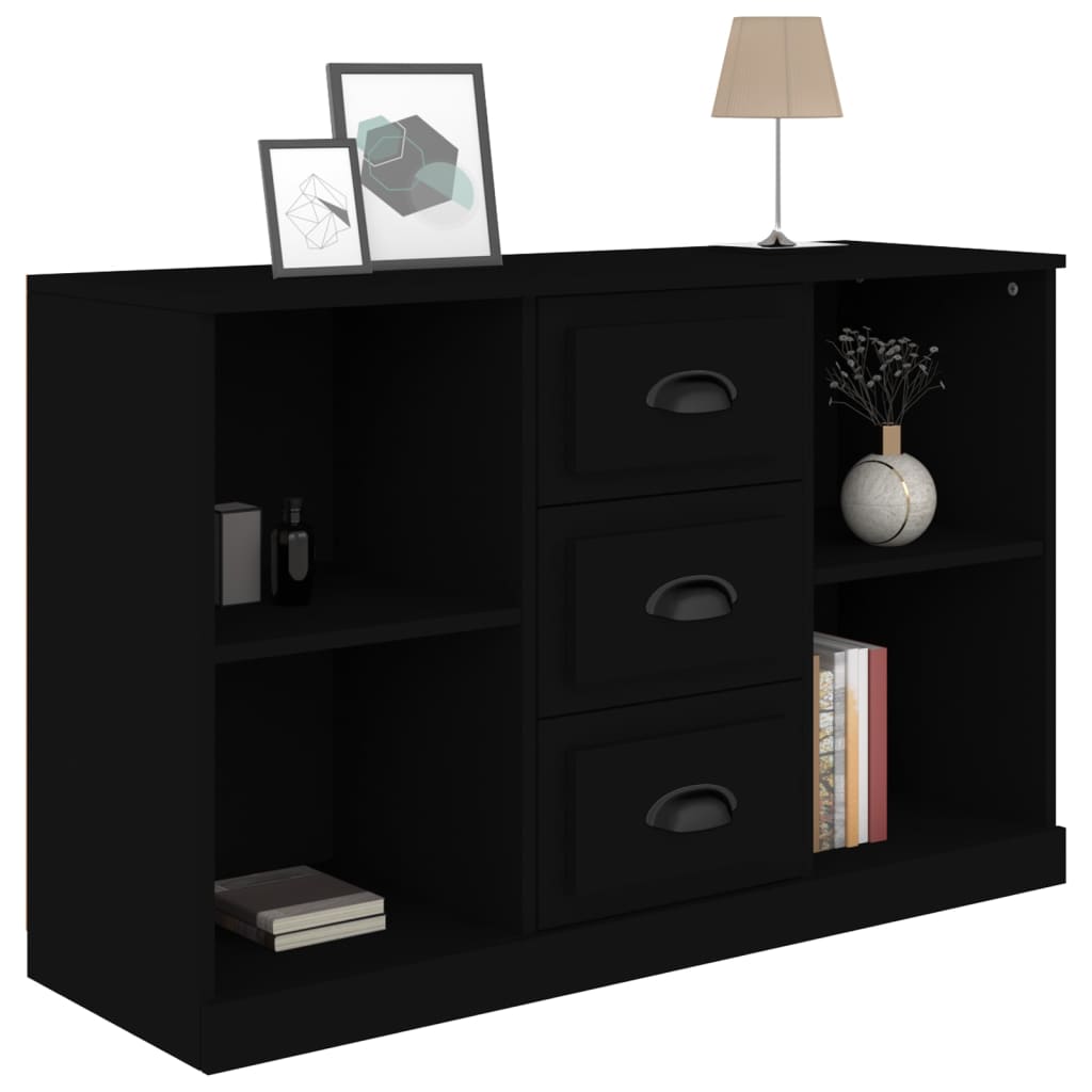 Sideboard Schwarz 104,5x35,5x67,5 cm Holzwerkstoff