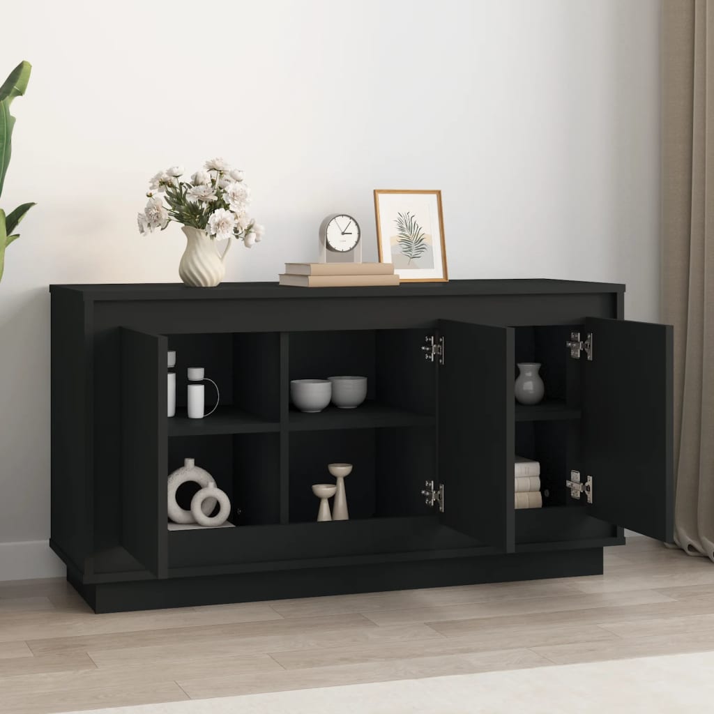 Sideboard Schwarz 102x35x55 cm Holzwerkstoff