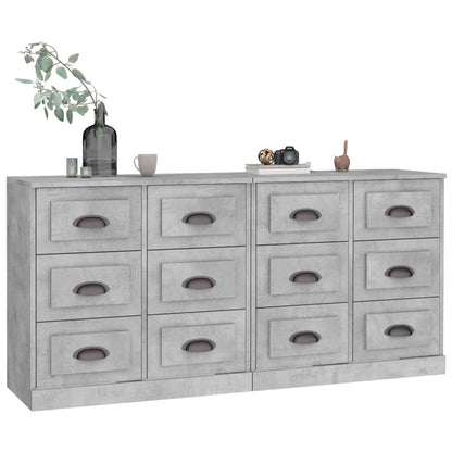 Sideboards 2 Stk. Betongrau Holzwerkstoff