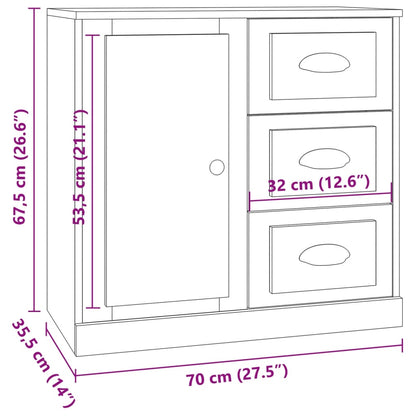 Sideboards 3 Stk. Weiß Holzwerkstoff