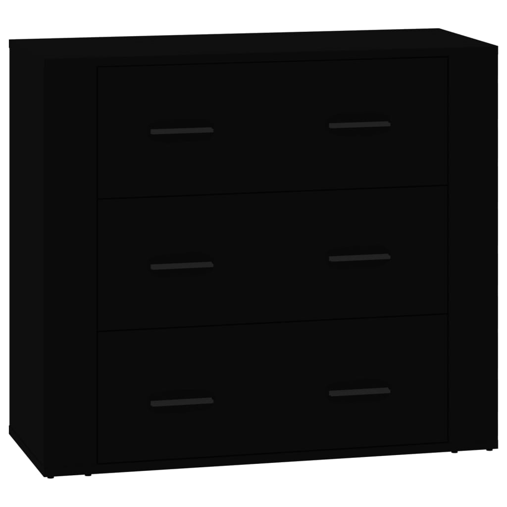 Sideboards 3 Stk. Schwarz Holzwerkstoff