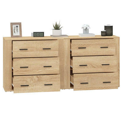 Sideboards 2 Stk. Sonoma-Eiche Holzwerkstoff