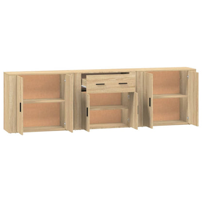 Sideboards 3 Stk. Sonoma-Eiche Holzwerkstoff