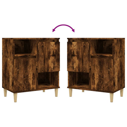 Sideboards 2 Stk. Räuchereiche 60x35x70 cm Holzwerkstoff