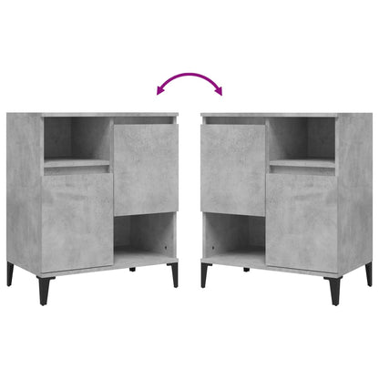 Sideboards 2 Stk. Betongrau 60x35x70 cm Holzwerkstoff