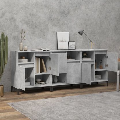 Sideboards 3 Stk. Betongrau 60x35x70 cm Holzwerkstoff