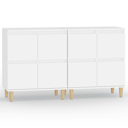 Sideboards 2 Stk. Weiß 60x35x70 cm Holzwerkstoff