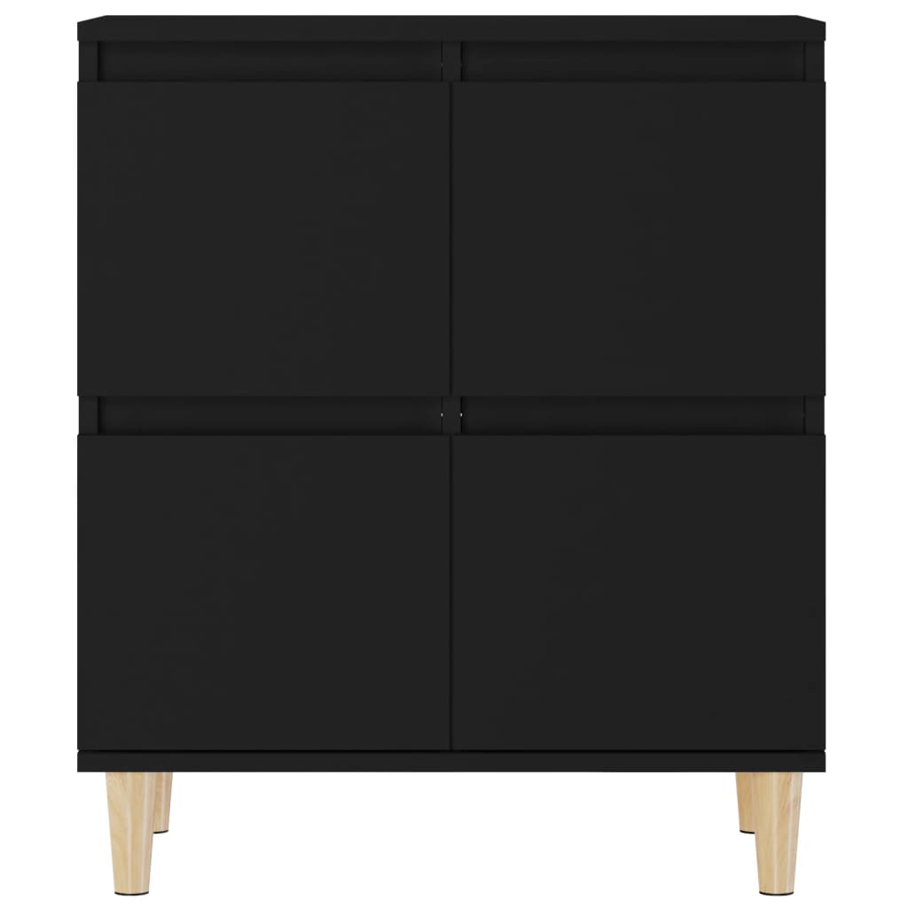 Sideboards 2 Stk. Schwarz 60x35x70 cm Holzwerkstoff