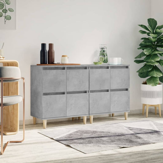 Sideboards 2 Stk. Betongrau 60x35x70 cm Holzwerkstoff