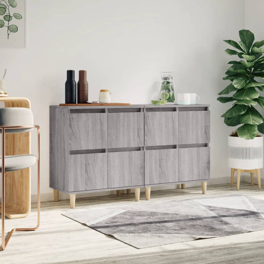 Sideboards 2 Stk. Grau Sonoma 60x35x70 cm Holzwerkstoff