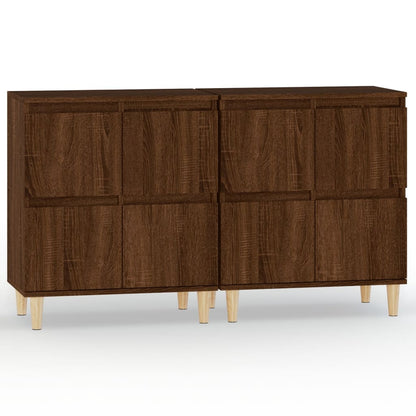 Sideboards 2 Stk. Braun Eichen-Optik 60x35x70 cm Holzwerkstoff