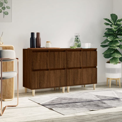 Sideboards 2 Stk. Braun Eichen-Optik 60x35x70 cm Holzwerkstoff