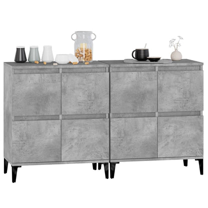 Sideboards 2 Stk. Betongrau 60x35x70 cm Holzwerkstoff