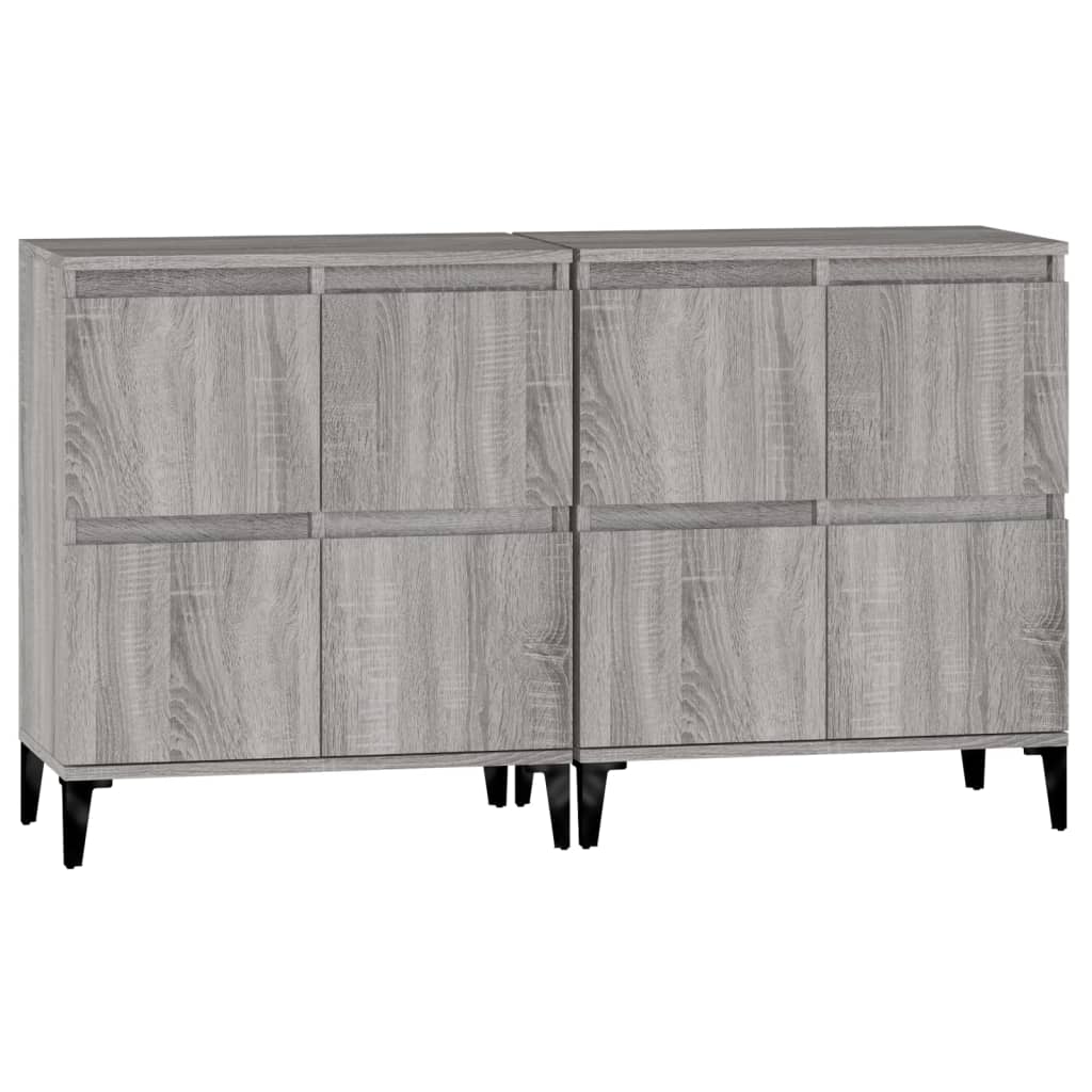 Sideboards 2 Stk. Grau Sonoma 60x35x70 cm Holzwerkstoff