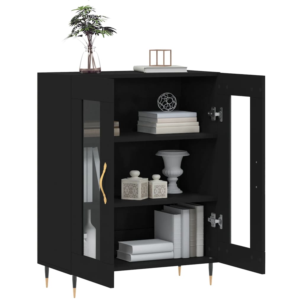 Sideboard Schwarz 69,5x34x90 cm Holzwerkstoff