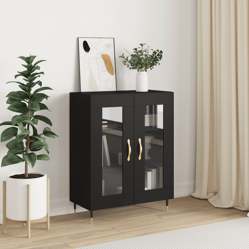 Sideboard Schwarz 69,5x34x90 cm Holzwerkstoff