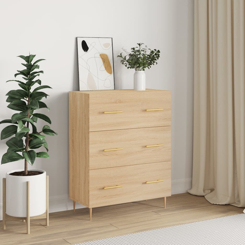 Sideboard Sonoma-Eiche 69,5x34x90 cm Holzwerkstoff