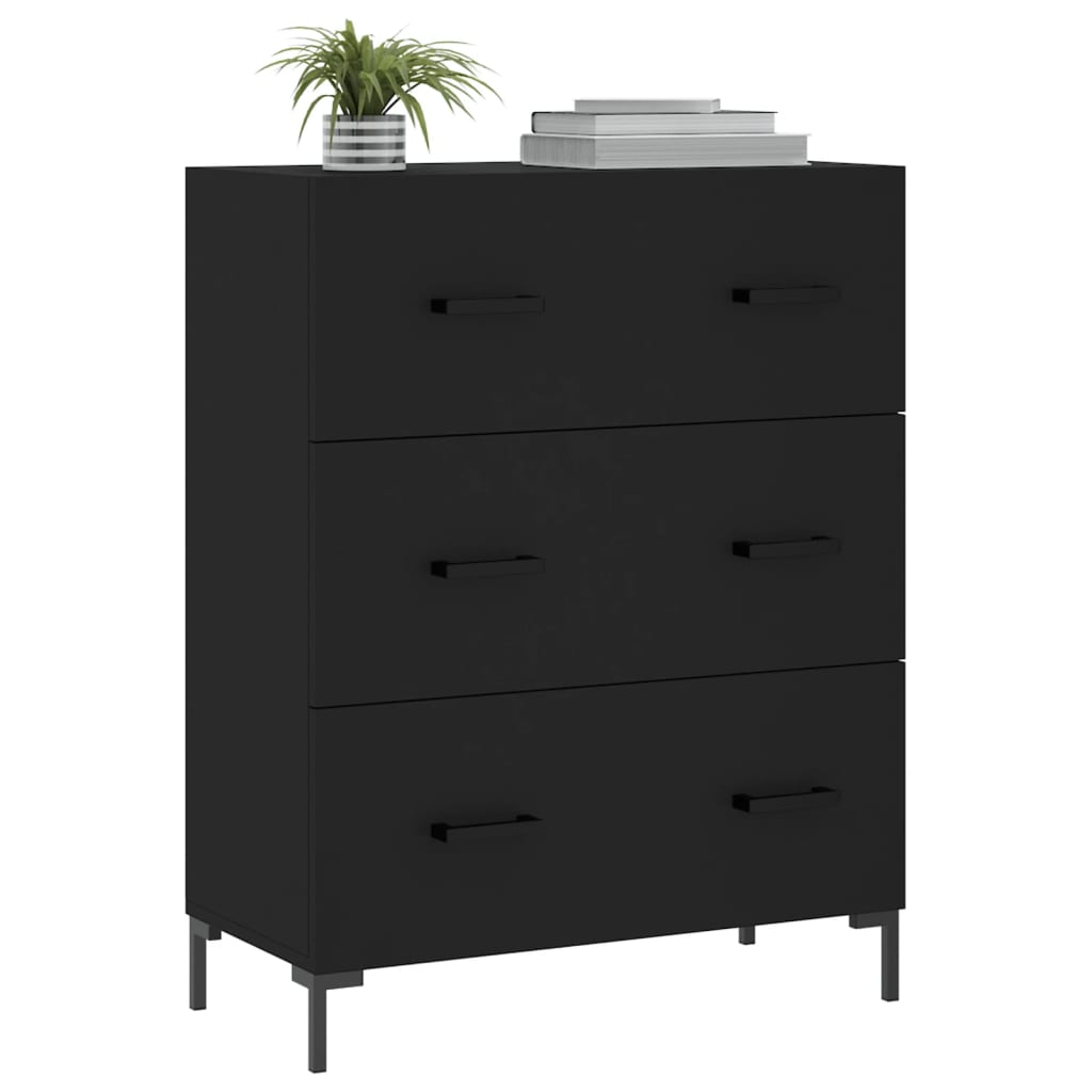 Sideboard Schwarz 69,5x34x90 cm Holzwerkstoff