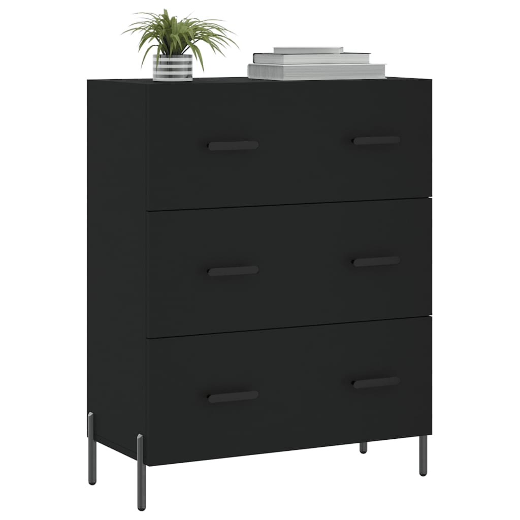 Sideboard Schwarz 69,5x34x90 cm Holzwerkstoff