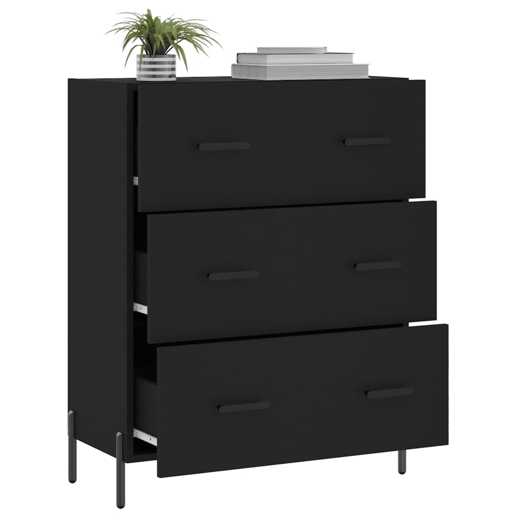 Sideboard Schwarz 69,5x34x90 cm Holzwerkstoff