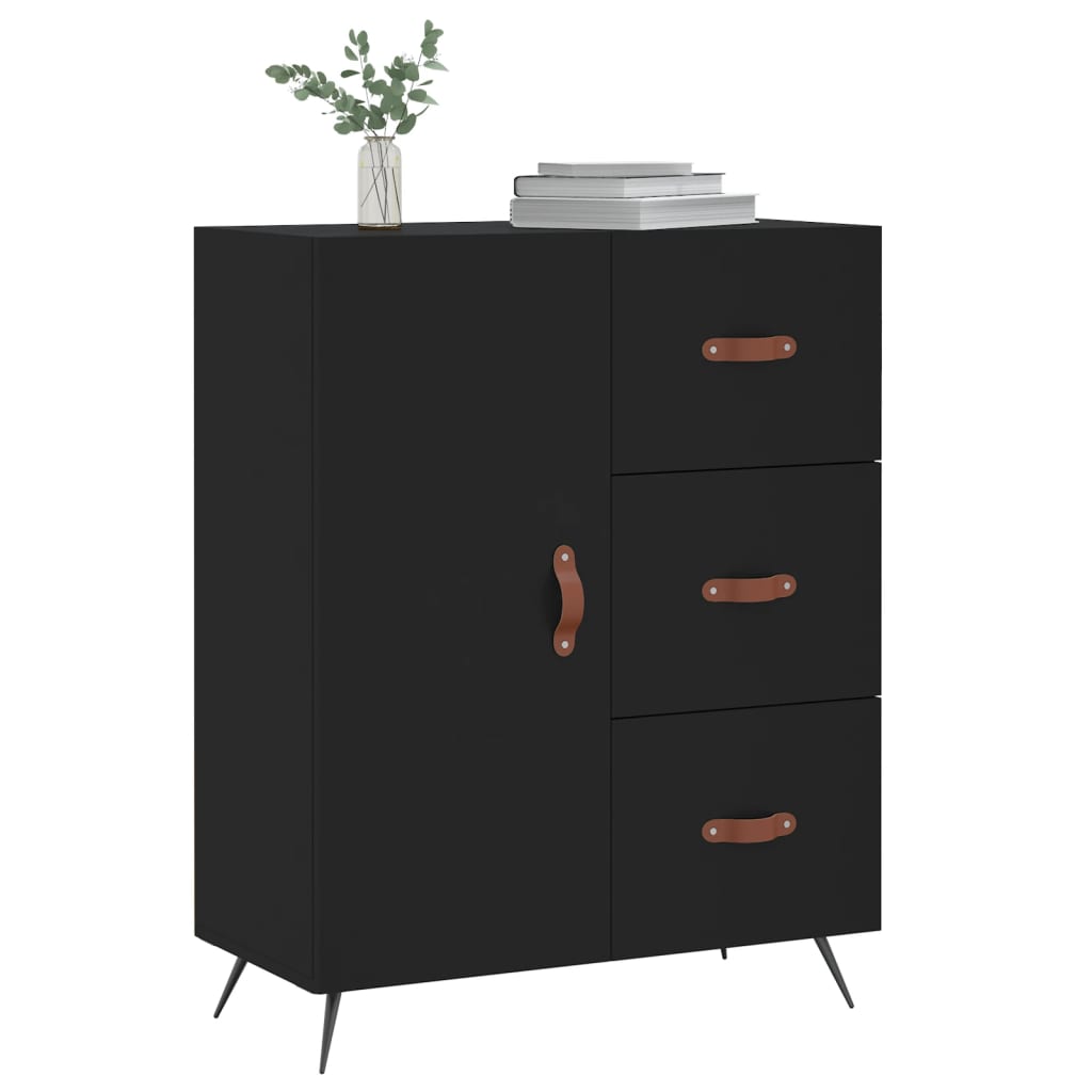 Sideboard Schwarz 69,5x34x90 cm Holzwerkstoff