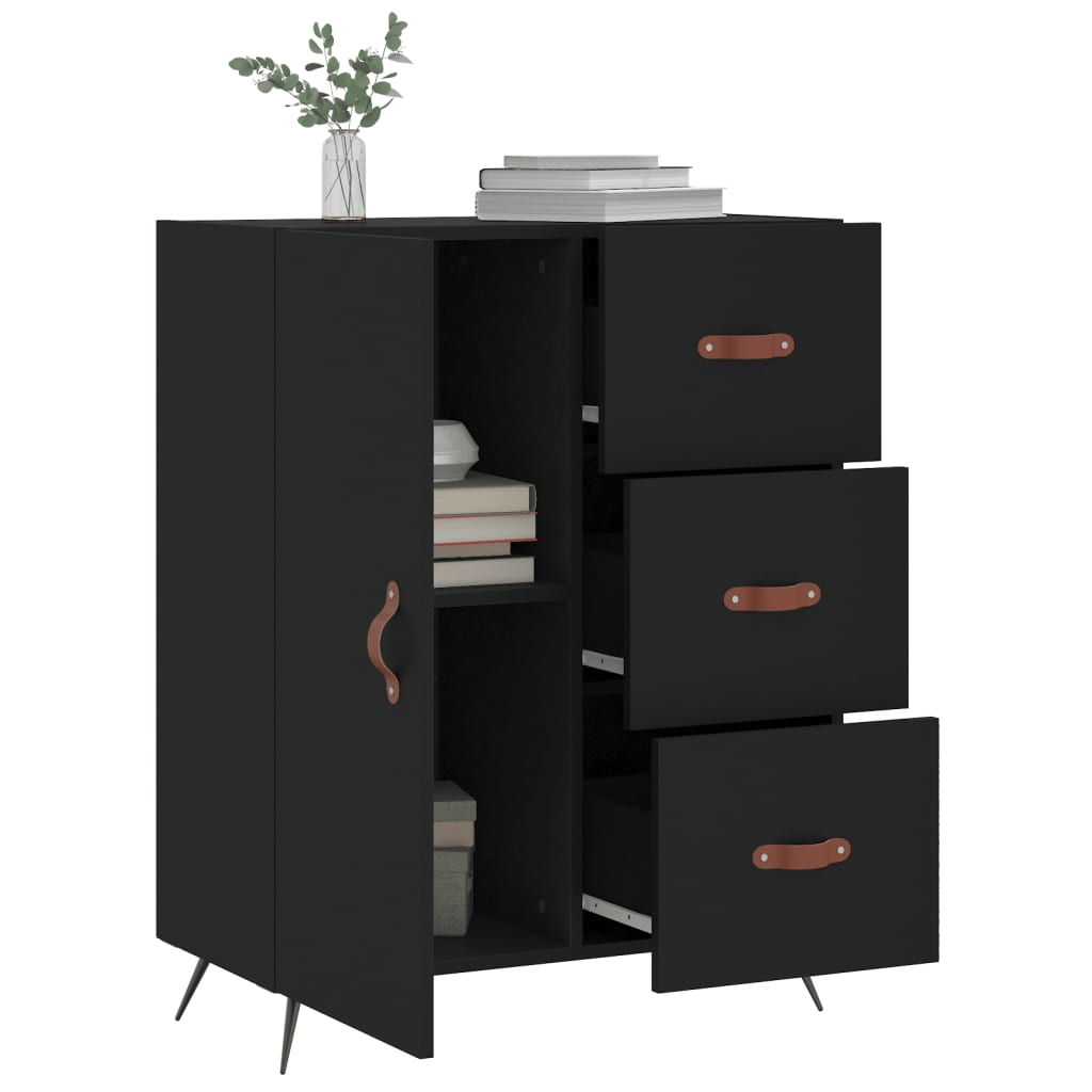 Sideboard Schwarz 69,5x34x90 cm Holzwerkstoff