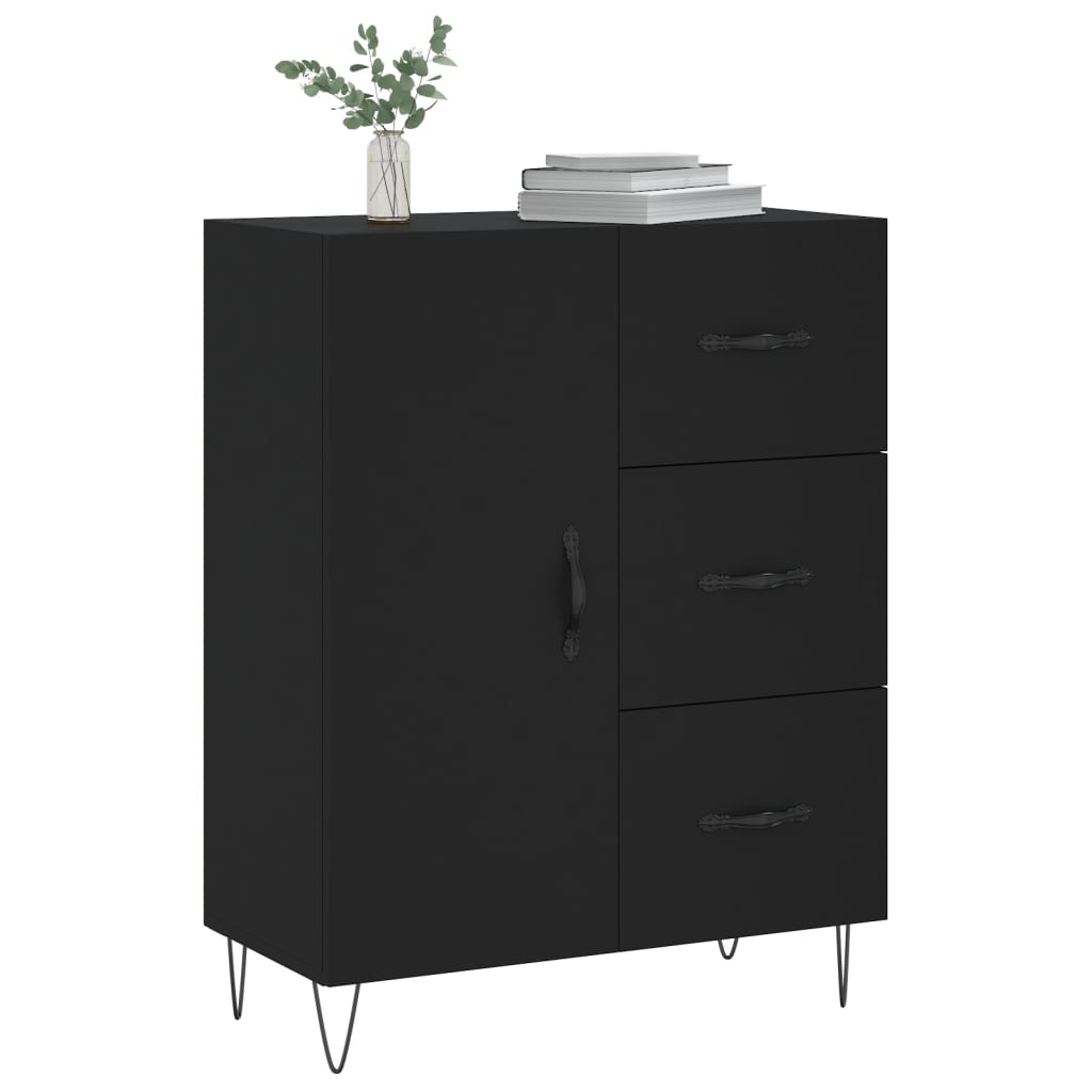 Sideboard Schwarz 69,5x34x90 cm Holzwerkstoff