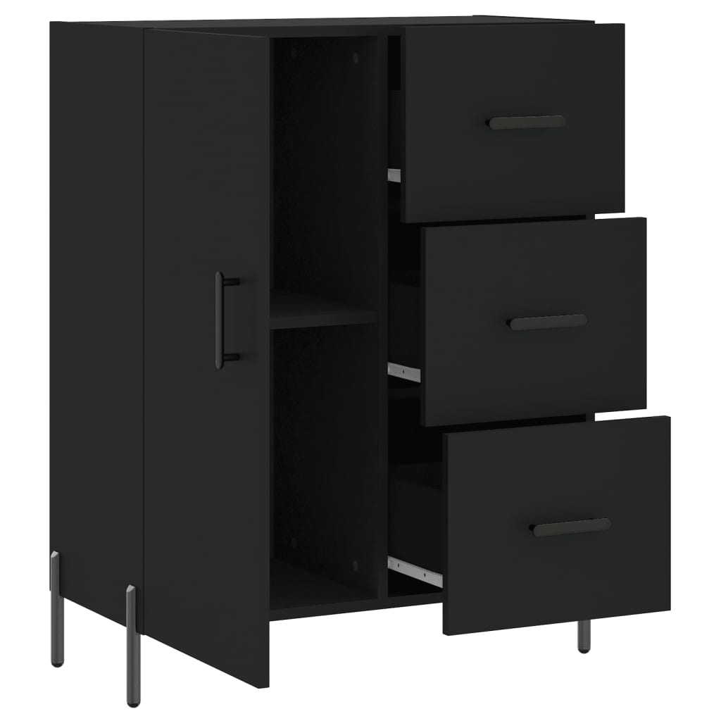 Sideboard Schwarz 69,5x34x90 cm Holzwerkstoff