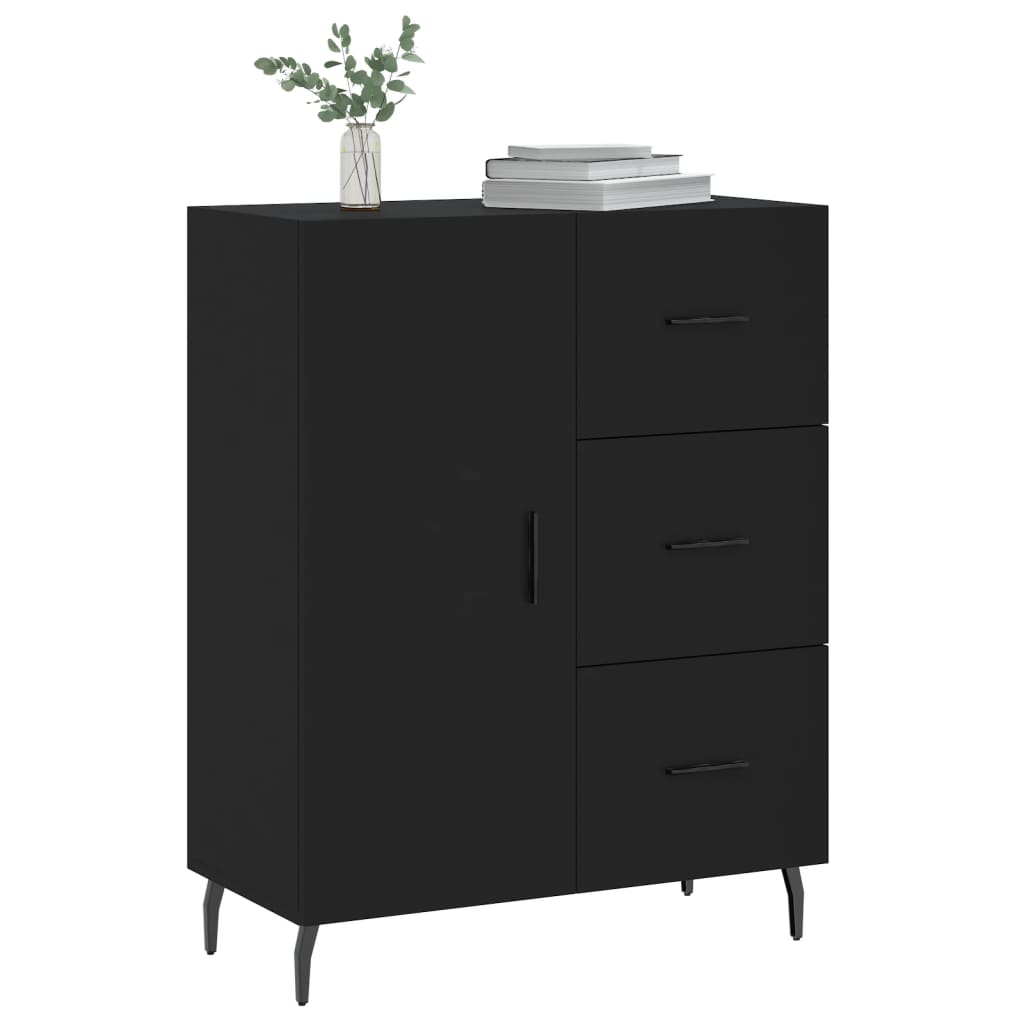 Sideboard Schwarz 69,5x34x90 cm Holzwerkstoff