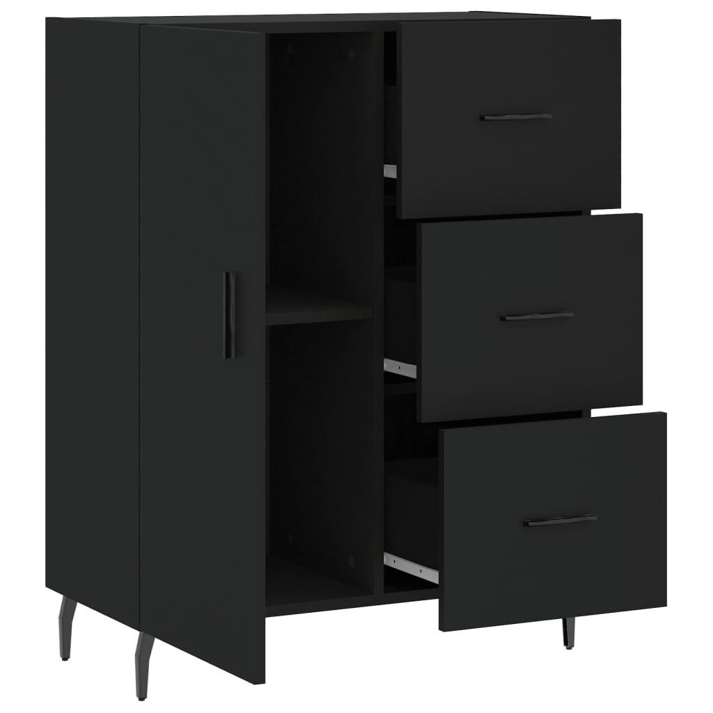 Sideboard Schwarz 69,5x34x90 cm Holzwerkstoff