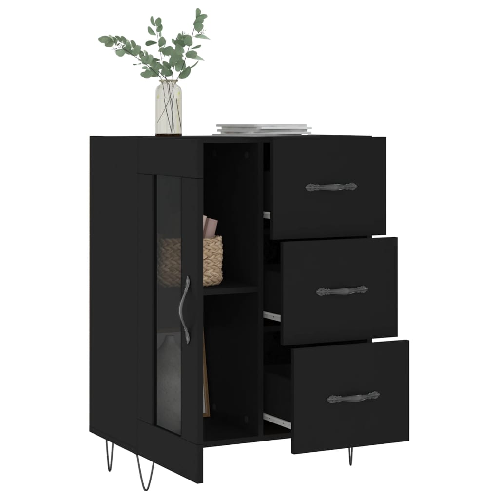 Sideboard Schwarz 69,5x34x90 cm Holzwerkstoff