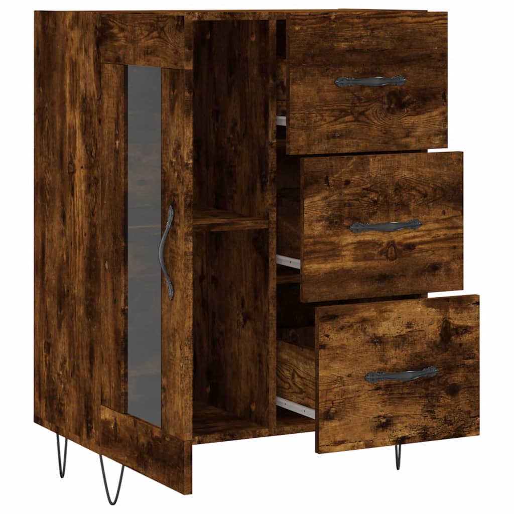 Sideboard Räuchereiche 69,5x34x90 cm Holzwerkstoff