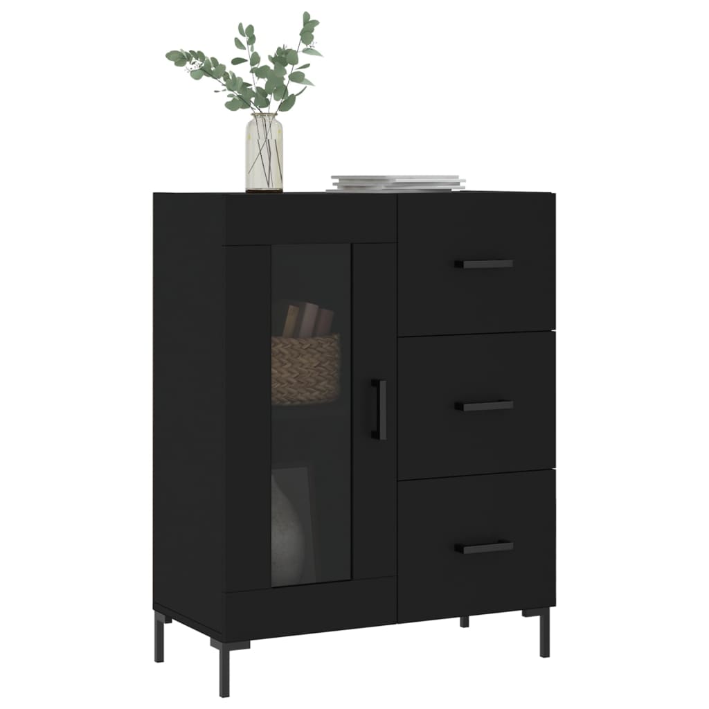 Sideboard Schwarz 69,5x34x90 cm Holzwerkstoff