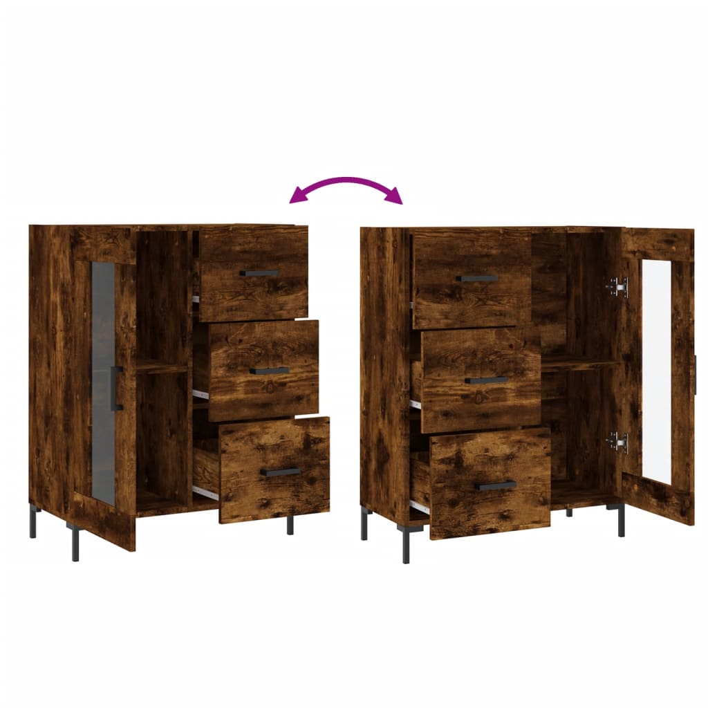 Sideboard Räuchereiche 69,5x34x90 cm Holzwerkstoff