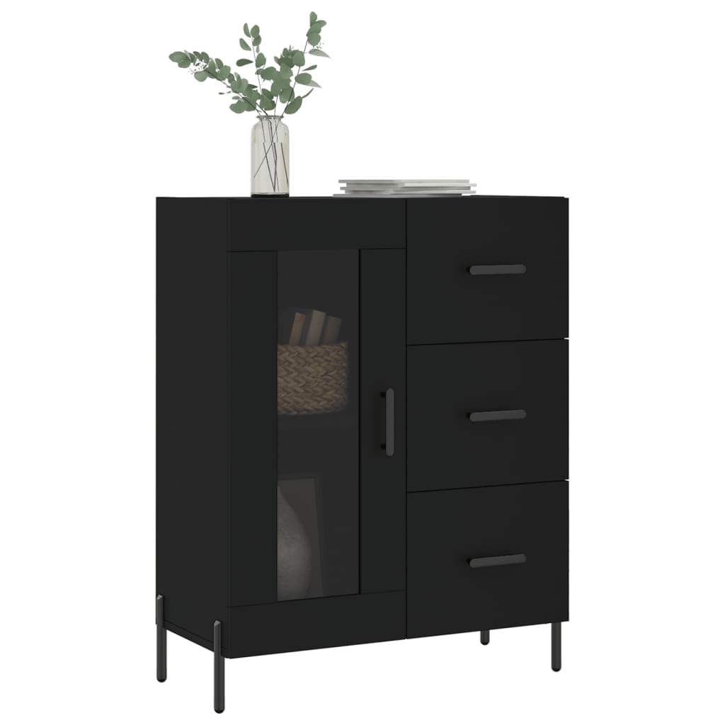 Sideboard Schwarz 69,5x34x90 cm Holzwerkstoff