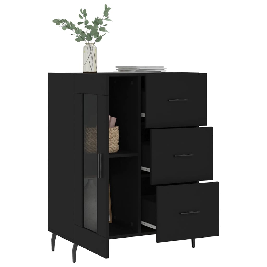 Sideboard Schwarz 69,5x34x90 cm Holzwerkstoff