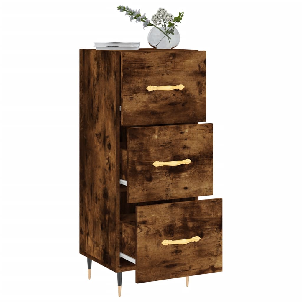 Sideboard Räuchereiche 34,5x34x90 cm Holzwerkstoff